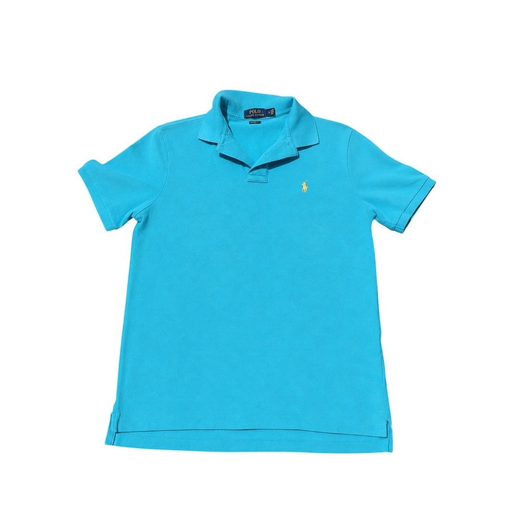 VTG White  Polo‎ Ralph Lauren Polo Shirt Mens M Preppy Small Pony Button Collar